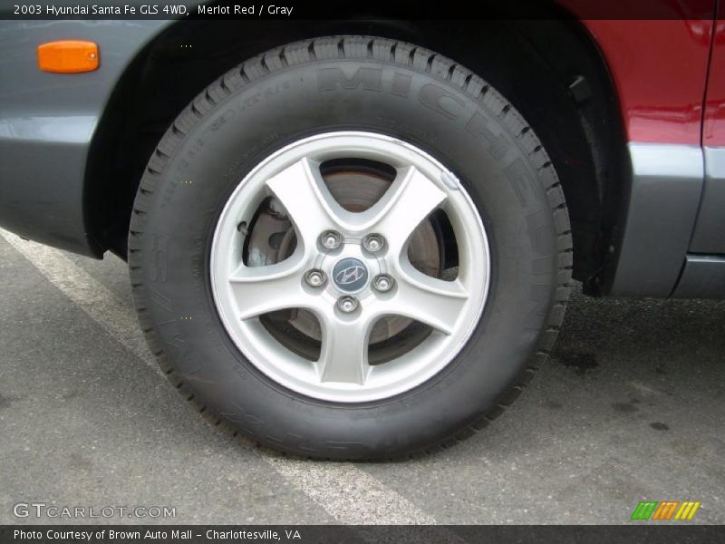 Merlot Red / Gray 2003 Hyundai Santa Fe GLS 4WD