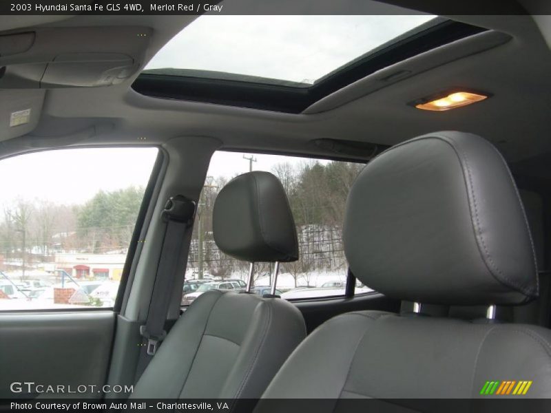 Merlot Red / Gray 2003 Hyundai Santa Fe GLS 4WD