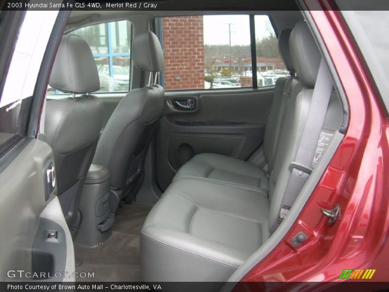 Merlot Red / Gray 2003 Hyundai Santa Fe GLS 4WD