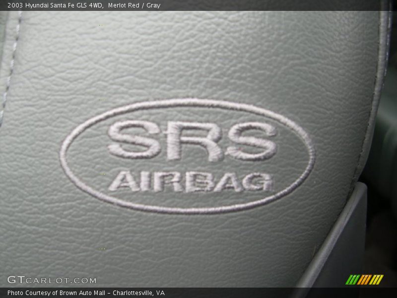 Merlot Red / Gray 2003 Hyundai Santa Fe GLS 4WD