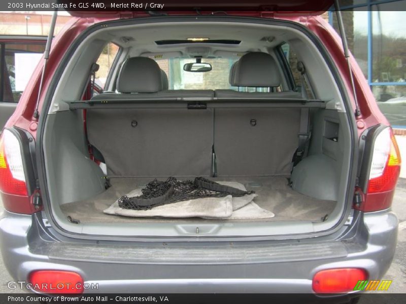 Merlot Red / Gray 2003 Hyundai Santa Fe GLS 4WD