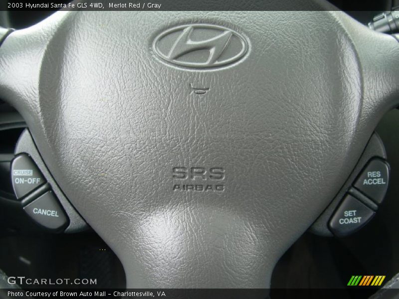 Merlot Red / Gray 2003 Hyundai Santa Fe GLS 4WD