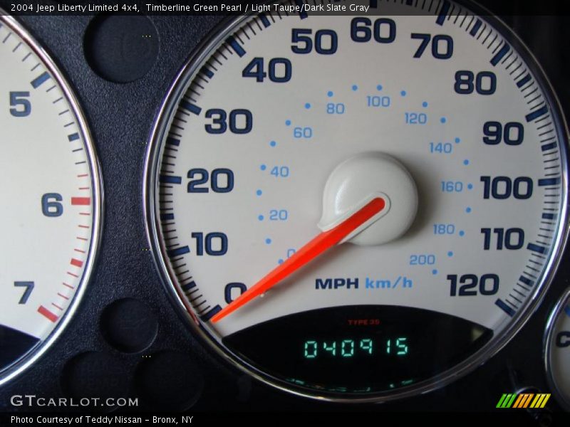 Timberline Green Pearl / Light Taupe/Dark Slate Gray 2004 Jeep Liberty Limited 4x4