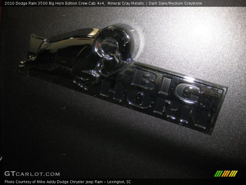 Mineral Gray Metallic / Dark Slate/Medium Graystone 2010 Dodge Ram 3500 Big Horn Edition Crew Cab 4x4