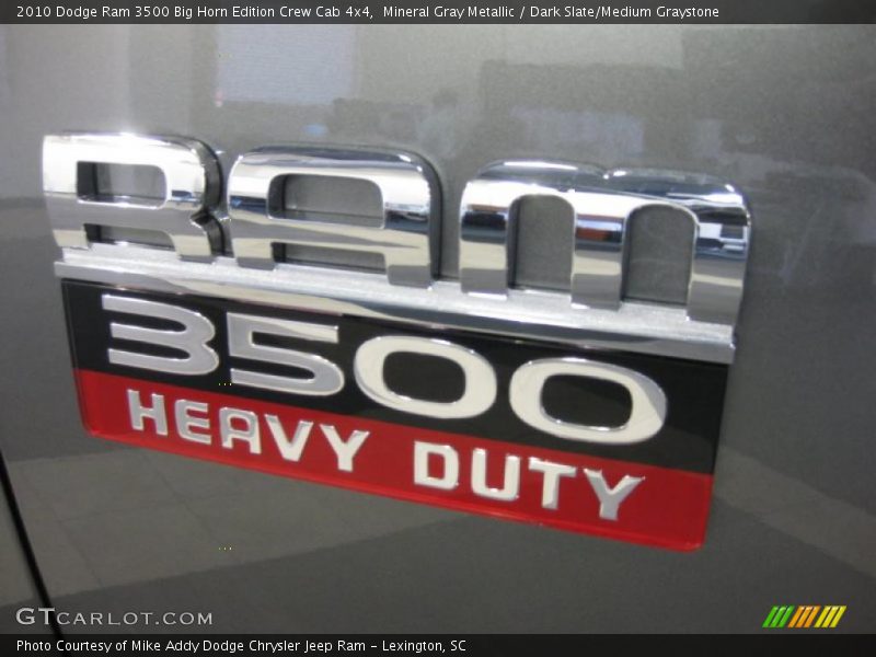 Mineral Gray Metallic / Dark Slate/Medium Graystone 2010 Dodge Ram 3500 Big Horn Edition Crew Cab 4x4