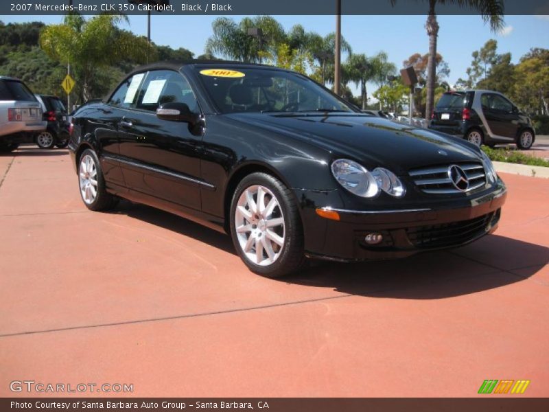 Black / Black 2007 Mercedes-Benz CLK 350 Cabriolet