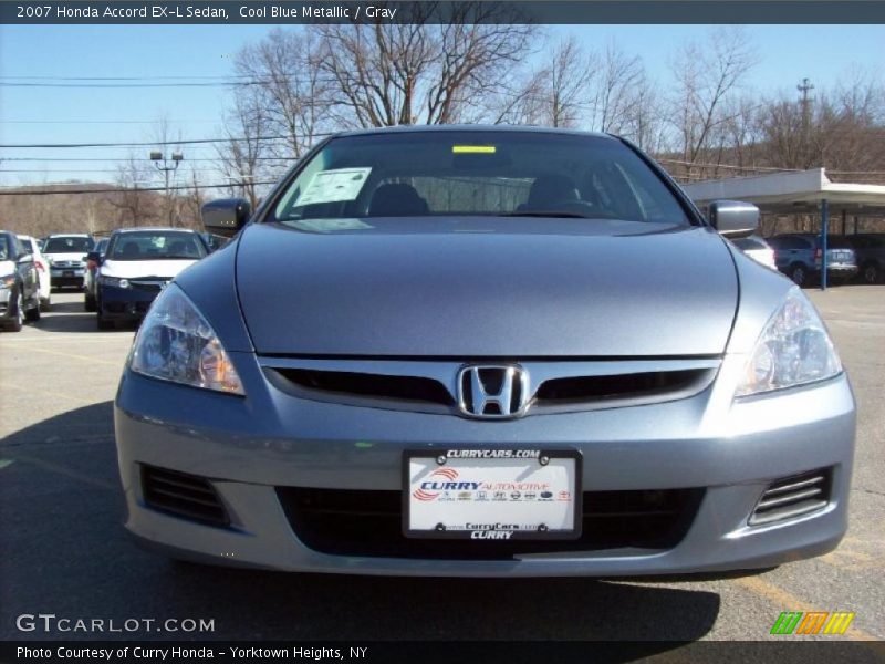 Cool Blue Metallic / Gray 2007 Honda Accord EX-L Sedan