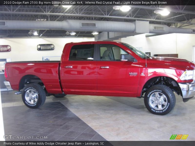 Inferno Red Crystal Pearl / Light Pebble Beige/Bark Brown 2010 Dodge Ram 2500 Big Horn Edition Crew Cab 4x4