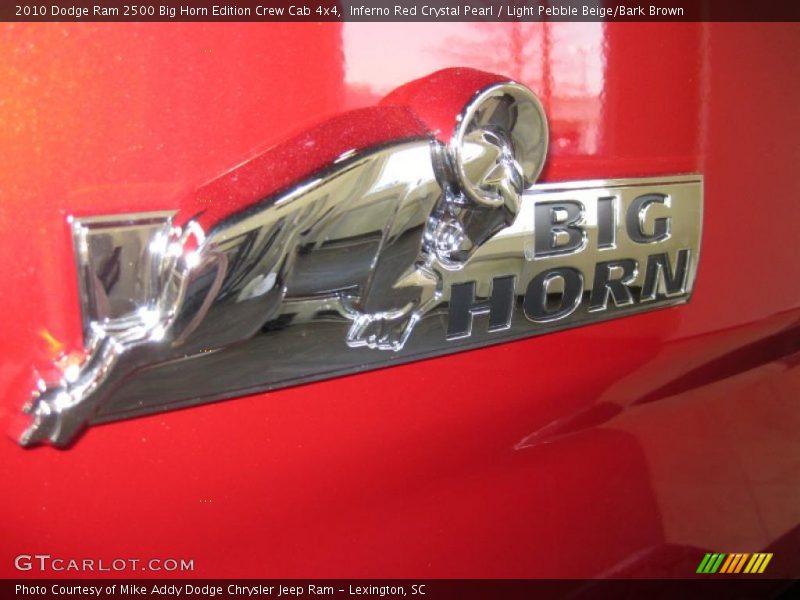 Inferno Red Crystal Pearl / Light Pebble Beige/Bark Brown 2010 Dodge Ram 2500 Big Horn Edition Crew Cab 4x4