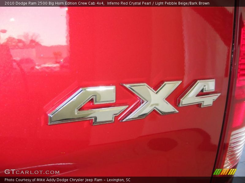 Inferno Red Crystal Pearl / Light Pebble Beige/Bark Brown 2010 Dodge Ram 2500 Big Horn Edition Crew Cab 4x4