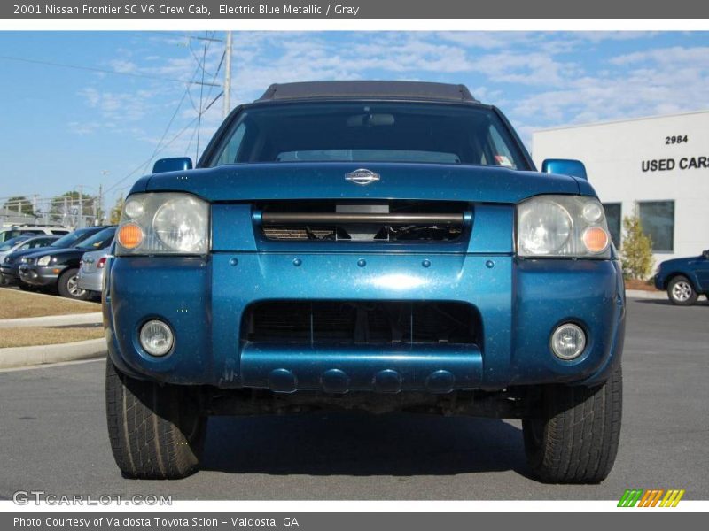 Electric Blue Metallic / Gray 2001 Nissan Frontier SC V6 Crew Cab