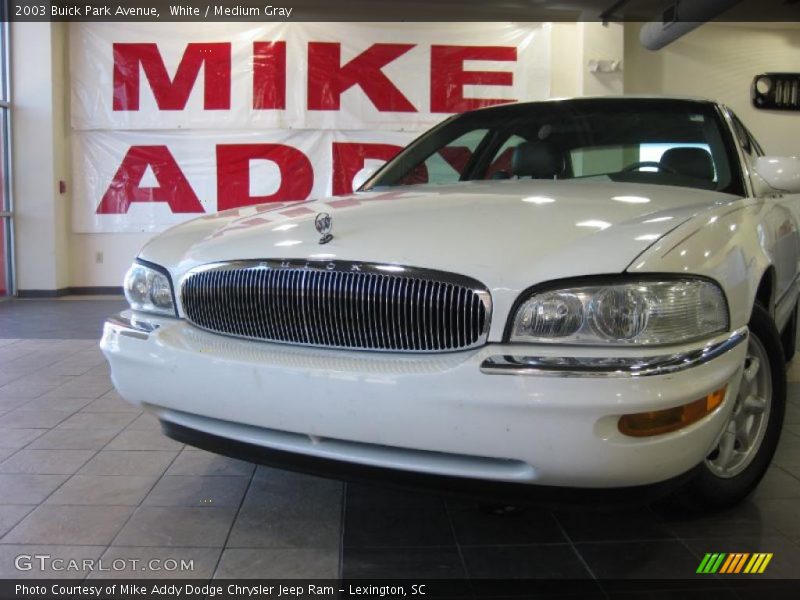 White / Medium Gray 2003 Buick Park Avenue