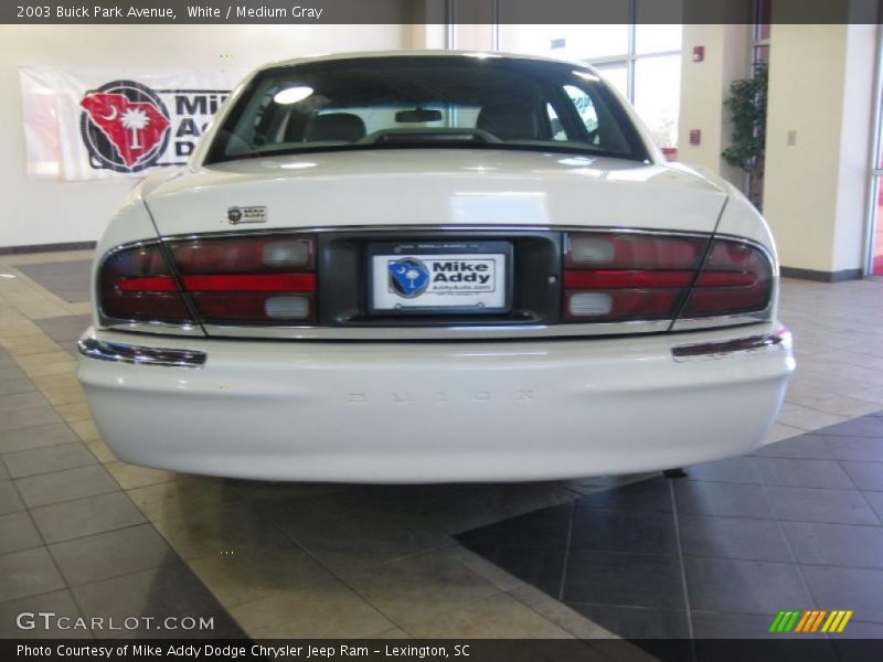 White / Medium Gray 2003 Buick Park Avenue