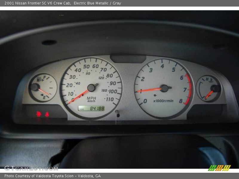 Electric Blue Metallic / Gray 2001 Nissan Frontier SC V6 Crew Cab