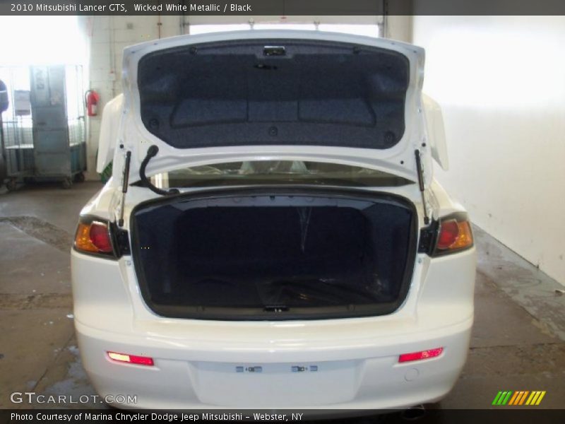 Wicked White Metallic / Black 2010 Mitsubishi Lancer GTS