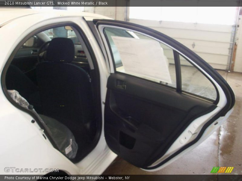 Wicked White Metallic / Black 2010 Mitsubishi Lancer GTS