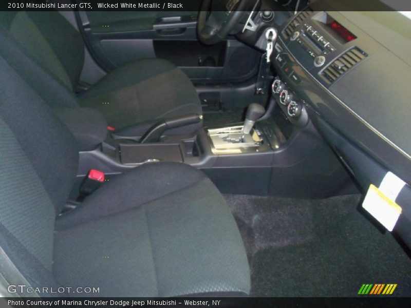 Wicked White Metallic / Black 2010 Mitsubishi Lancer GTS
