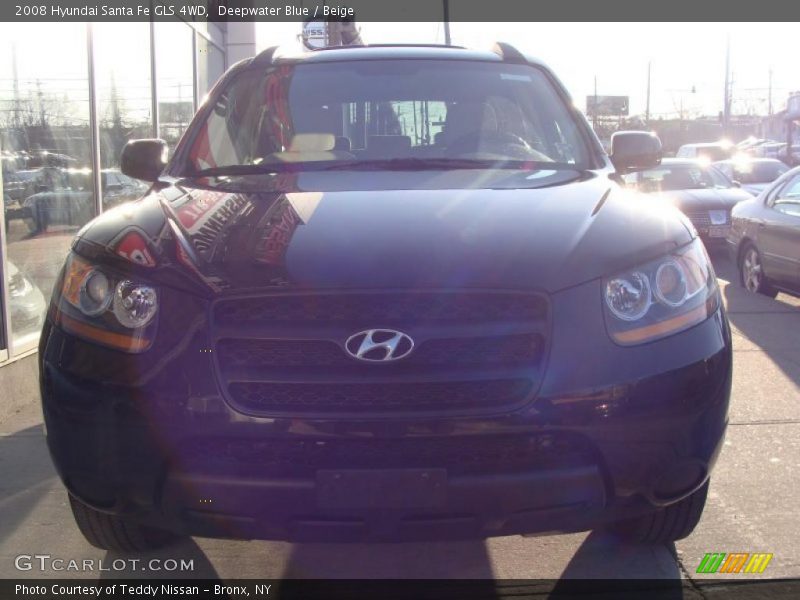 Deepwater Blue / Beige 2008 Hyundai Santa Fe GLS 4WD