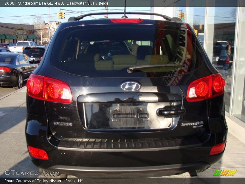 Deepwater Blue / Beige 2008 Hyundai Santa Fe GLS 4WD
