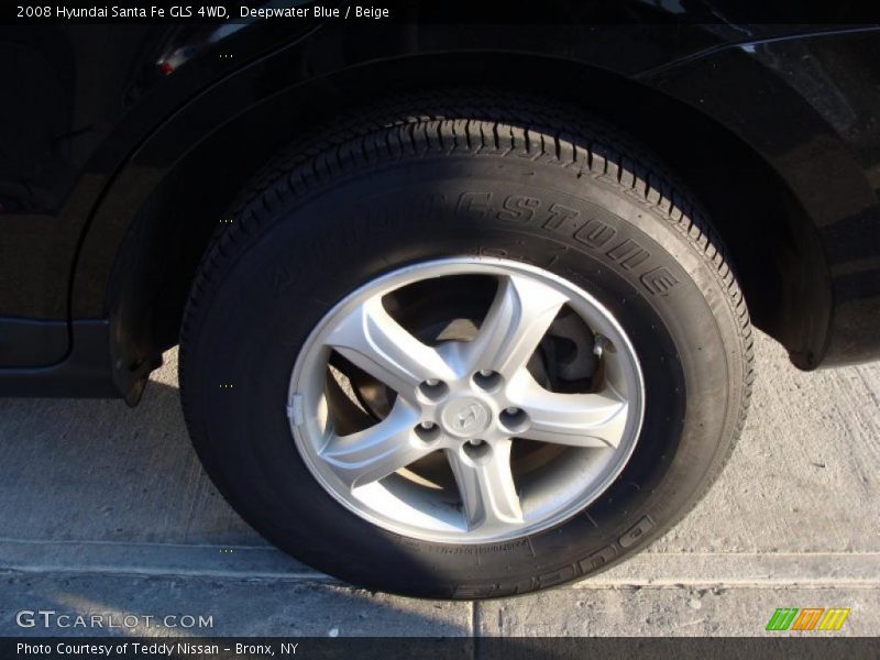 Deepwater Blue / Beige 2008 Hyundai Santa Fe GLS 4WD