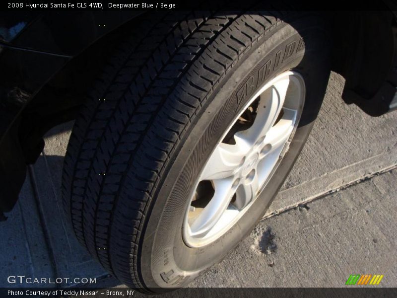 Deepwater Blue / Beige 2008 Hyundai Santa Fe GLS 4WD