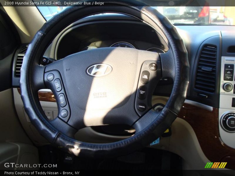 Deepwater Blue / Beige 2008 Hyundai Santa Fe GLS 4WD