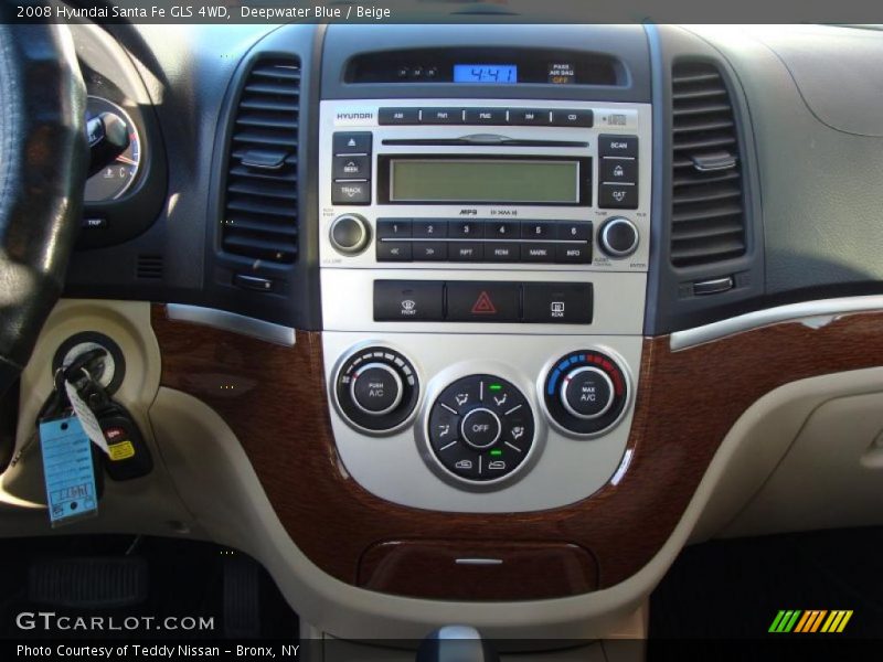 Deepwater Blue / Beige 2008 Hyundai Santa Fe GLS 4WD