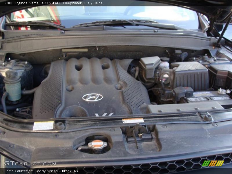 Deepwater Blue / Beige 2008 Hyundai Santa Fe GLS 4WD