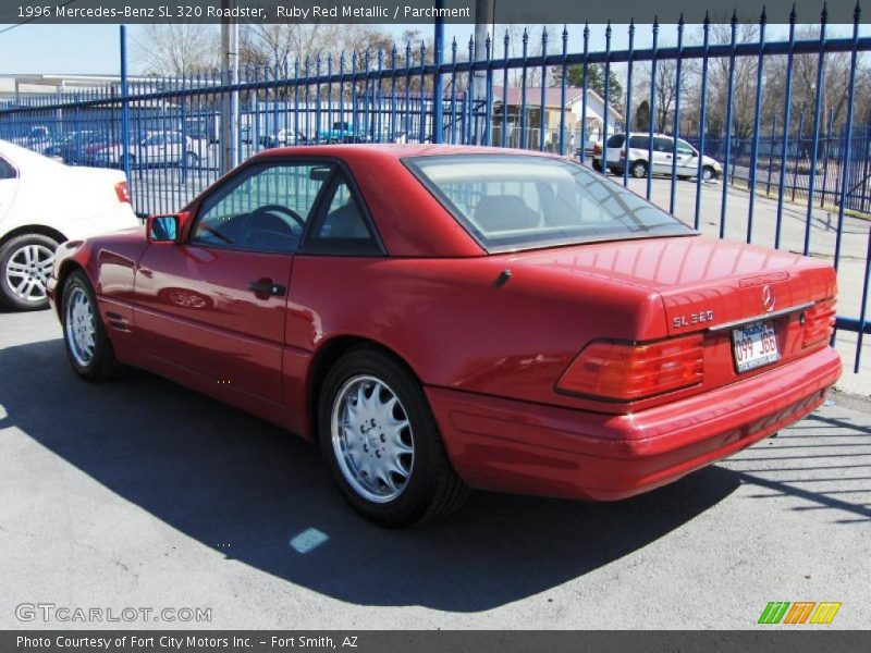 Ruby Red Metallic / Parchment 1996 Mercedes-Benz SL 320 Roadster