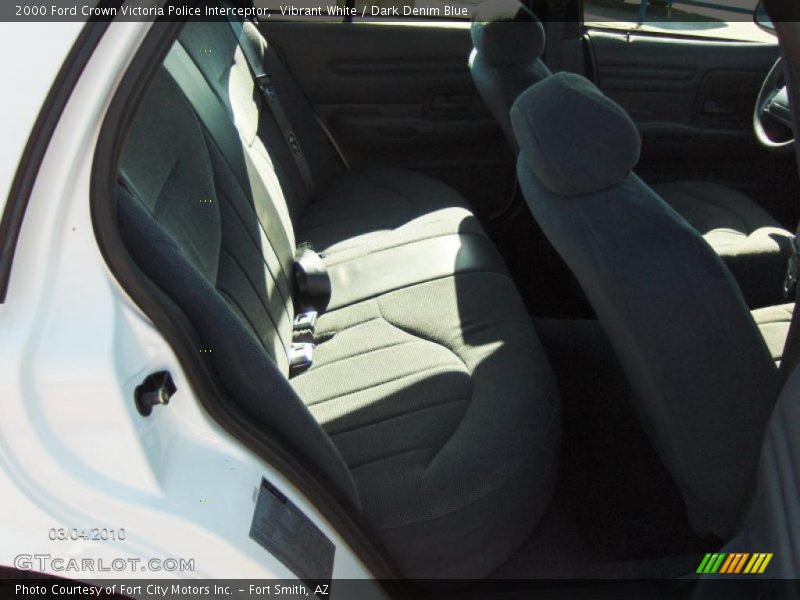 Vibrant White / Dark Denim Blue 2000 Ford Crown Victoria Police Interceptor