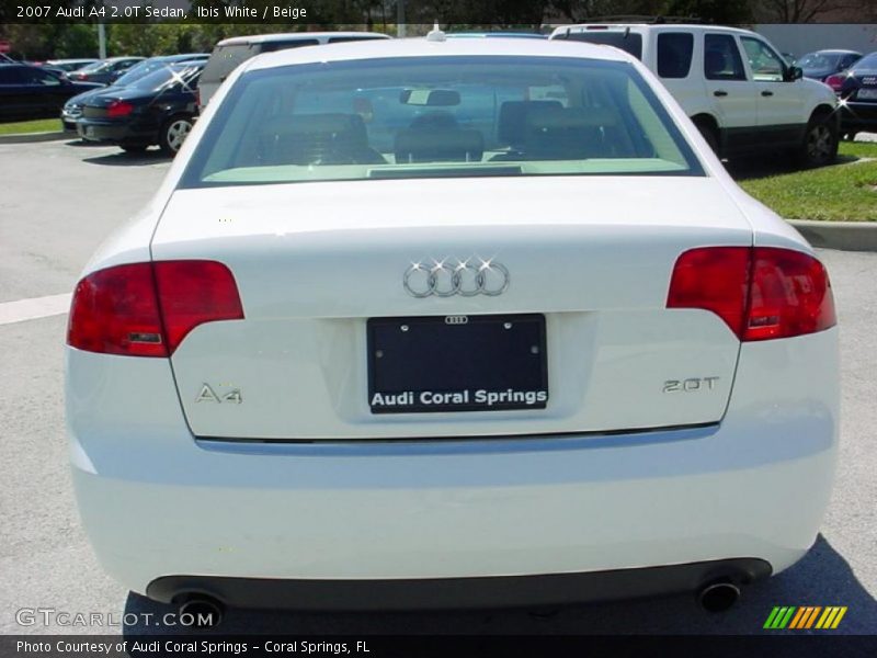 Ibis White / Beige 2007 Audi A4 2.0T Sedan