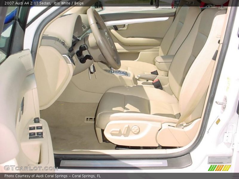Ibis White / Beige 2007 Audi A4 2.0T Sedan
