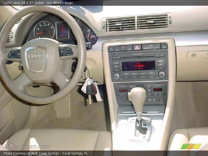 Ibis White / Beige 2007 Audi A4 2.0T Sedan