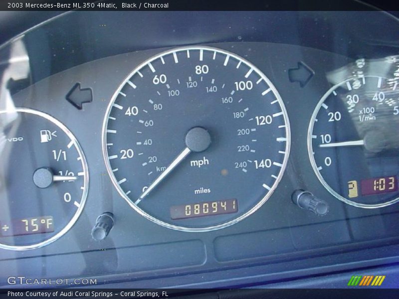 Black / Charcoal 2003 Mercedes-Benz ML 350 4Matic