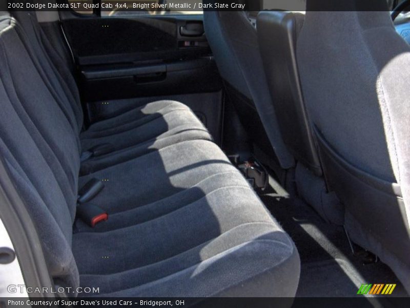 Bright Silver Metallic / Dark Slate Gray 2002 Dodge Dakota SLT Quad Cab 4x4