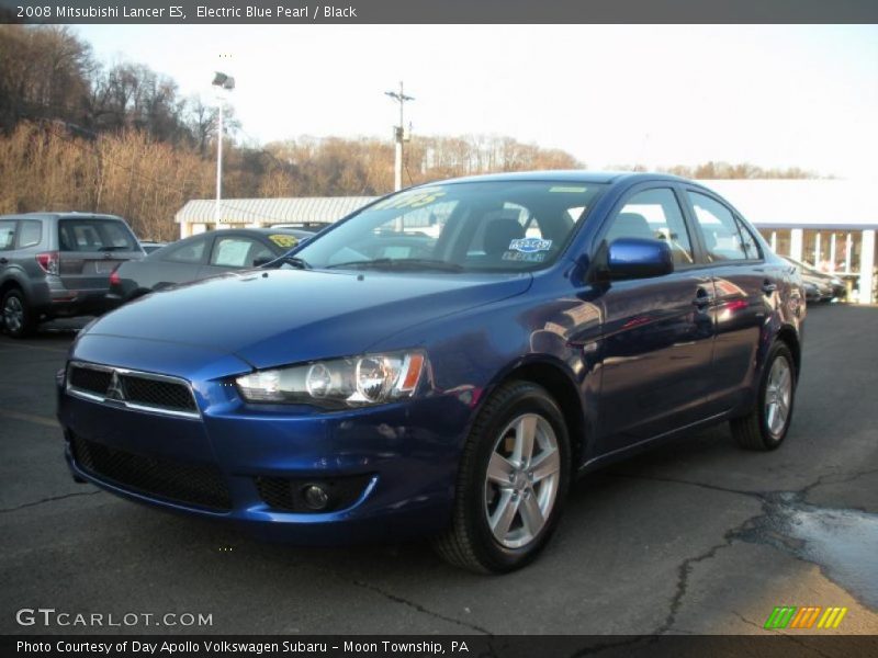 Electric Blue Pearl / Black 2008 Mitsubishi Lancer ES