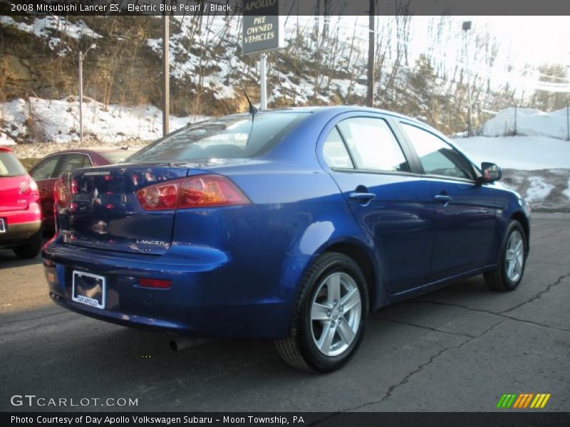 Electric Blue Pearl / Black 2008 Mitsubishi Lancer ES