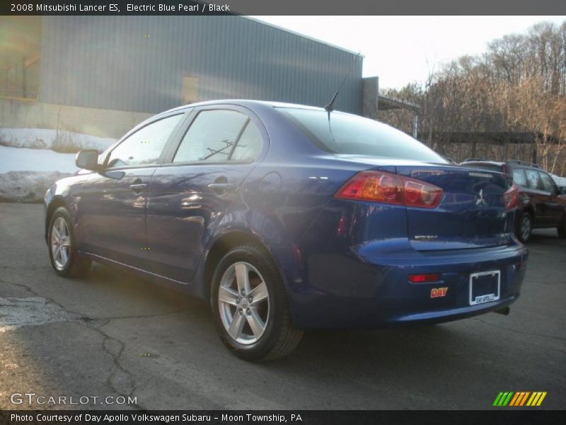 Electric Blue Pearl / Black 2008 Mitsubishi Lancer ES