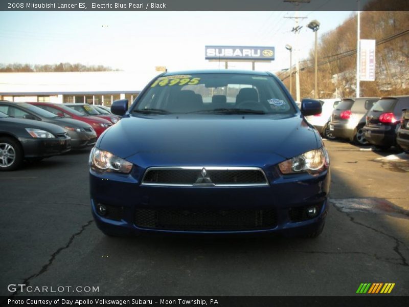 Electric Blue Pearl / Black 2008 Mitsubishi Lancer ES