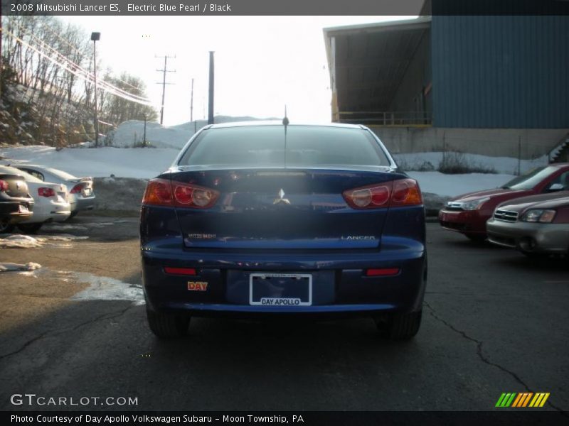 Electric Blue Pearl / Black 2008 Mitsubishi Lancer ES