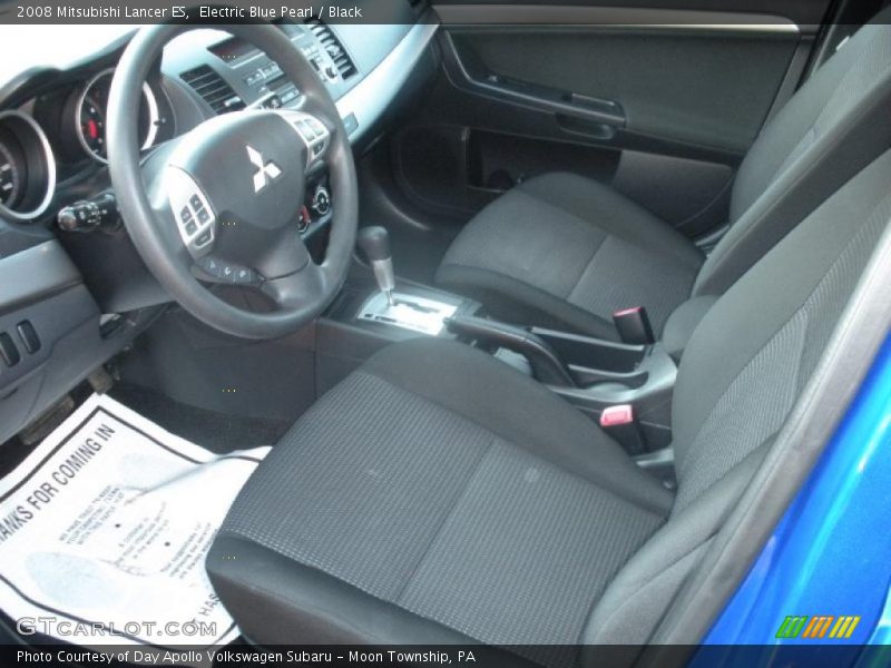 Electric Blue Pearl / Black 2008 Mitsubishi Lancer ES