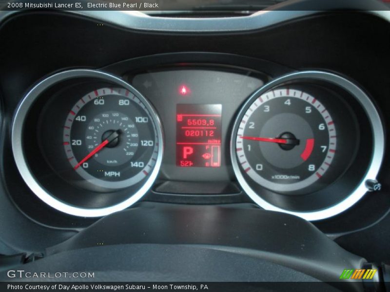 Electric Blue Pearl / Black 2008 Mitsubishi Lancer ES