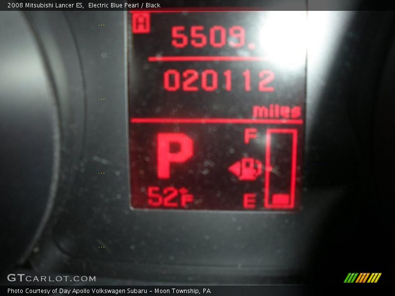 Electric Blue Pearl / Black 2008 Mitsubishi Lancer ES