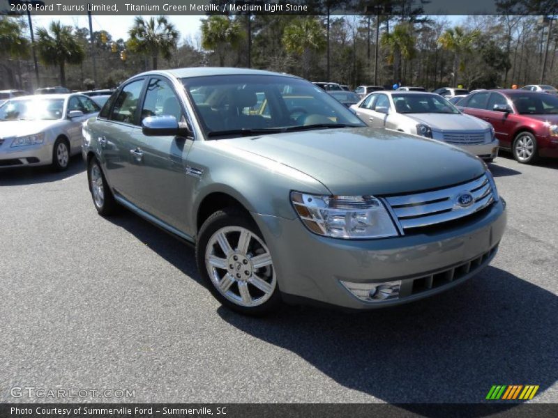 Titanium Green Metallic / Medium Light Stone 2008 Ford Taurus Limited