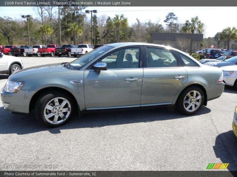 Titanium Green Metallic / Medium Light Stone 2008 Ford Taurus Limited