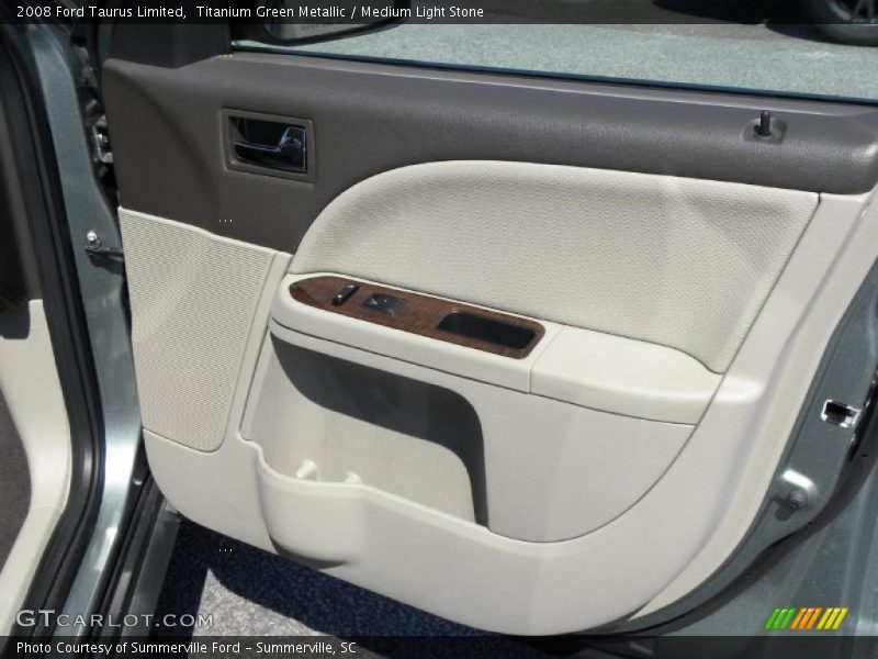 Titanium Green Metallic / Medium Light Stone 2008 Ford Taurus Limited