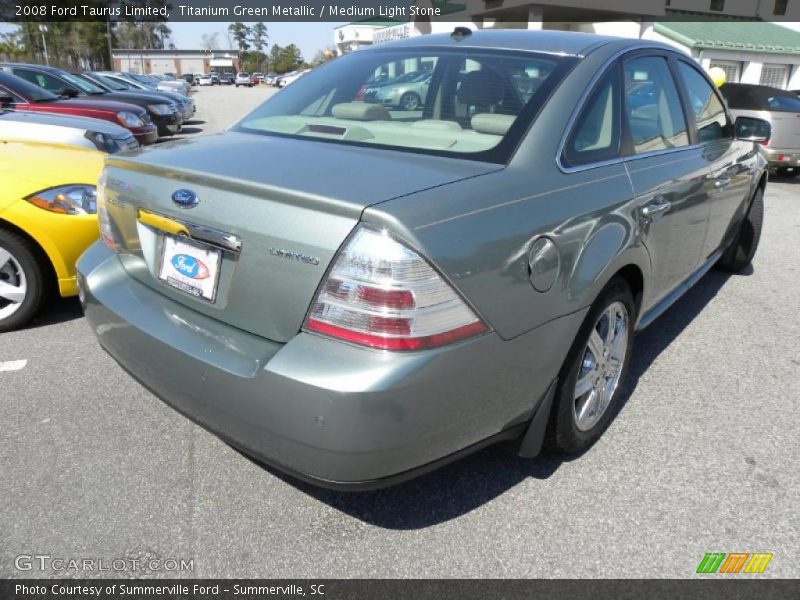 Titanium Green Metallic / Medium Light Stone 2008 Ford Taurus Limited