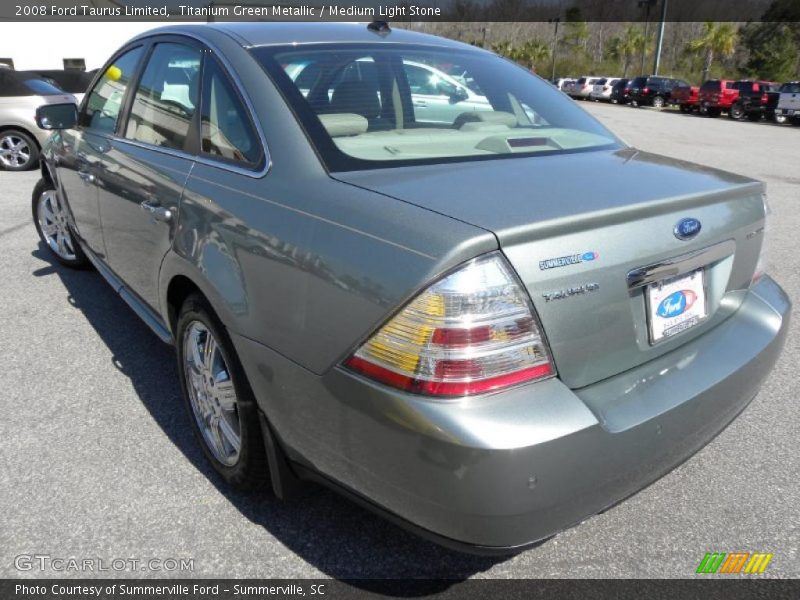 Titanium Green Metallic / Medium Light Stone 2008 Ford Taurus Limited