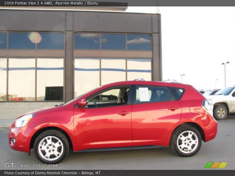 Red Hot Metallic / Ebony 2009 Pontiac Vibe 2.4 AWD