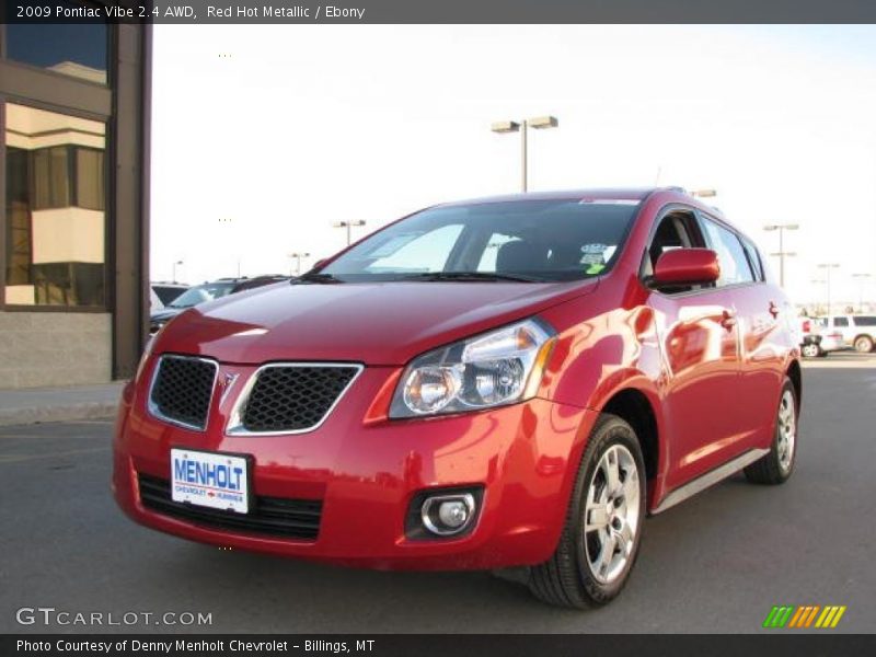 Red Hot Metallic / Ebony 2009 Pontiac Vibe 2.4 AWD